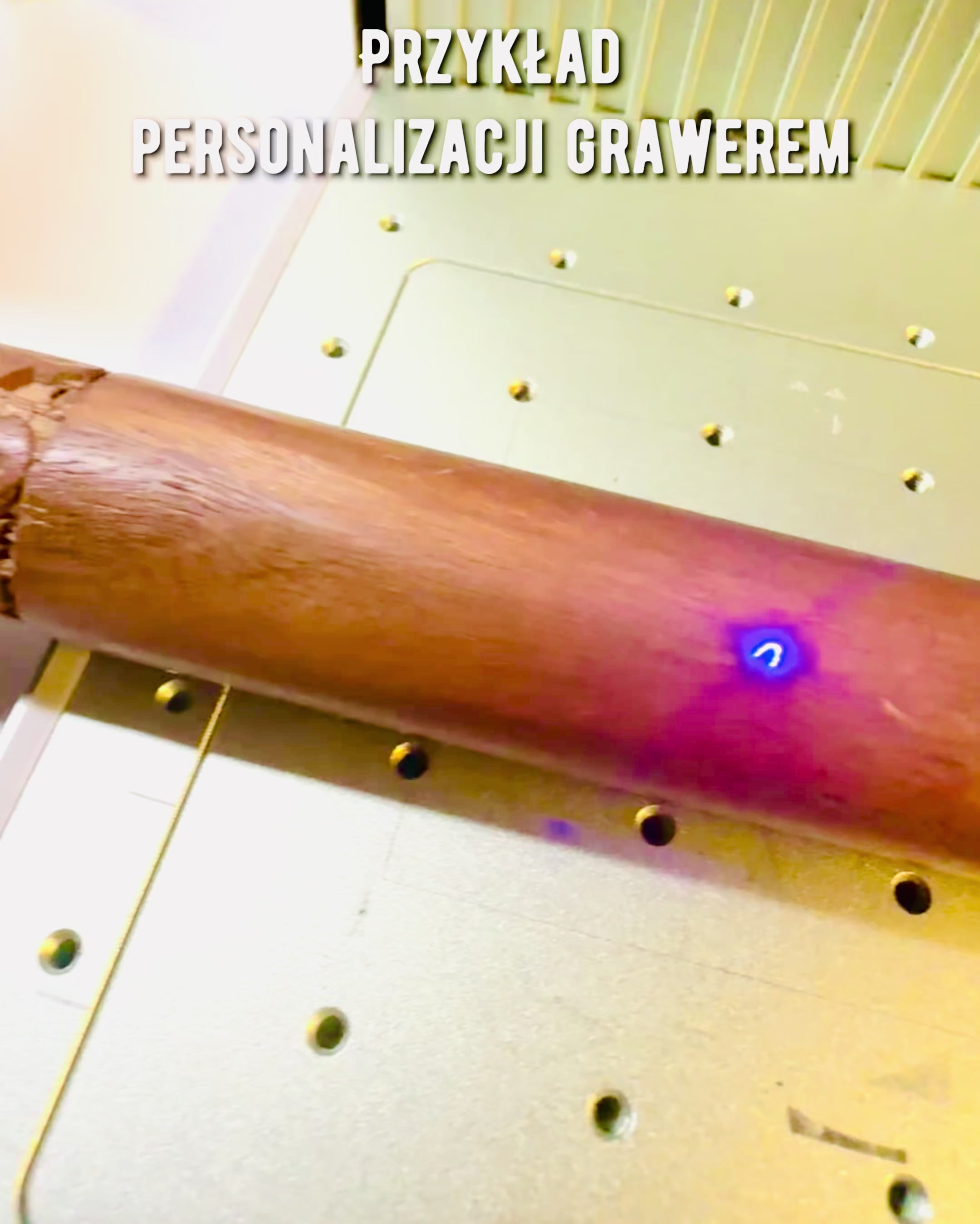 Walking Cane 'Wolf' - Indian Mango Wood with Engraving Option, brown with carved pattern