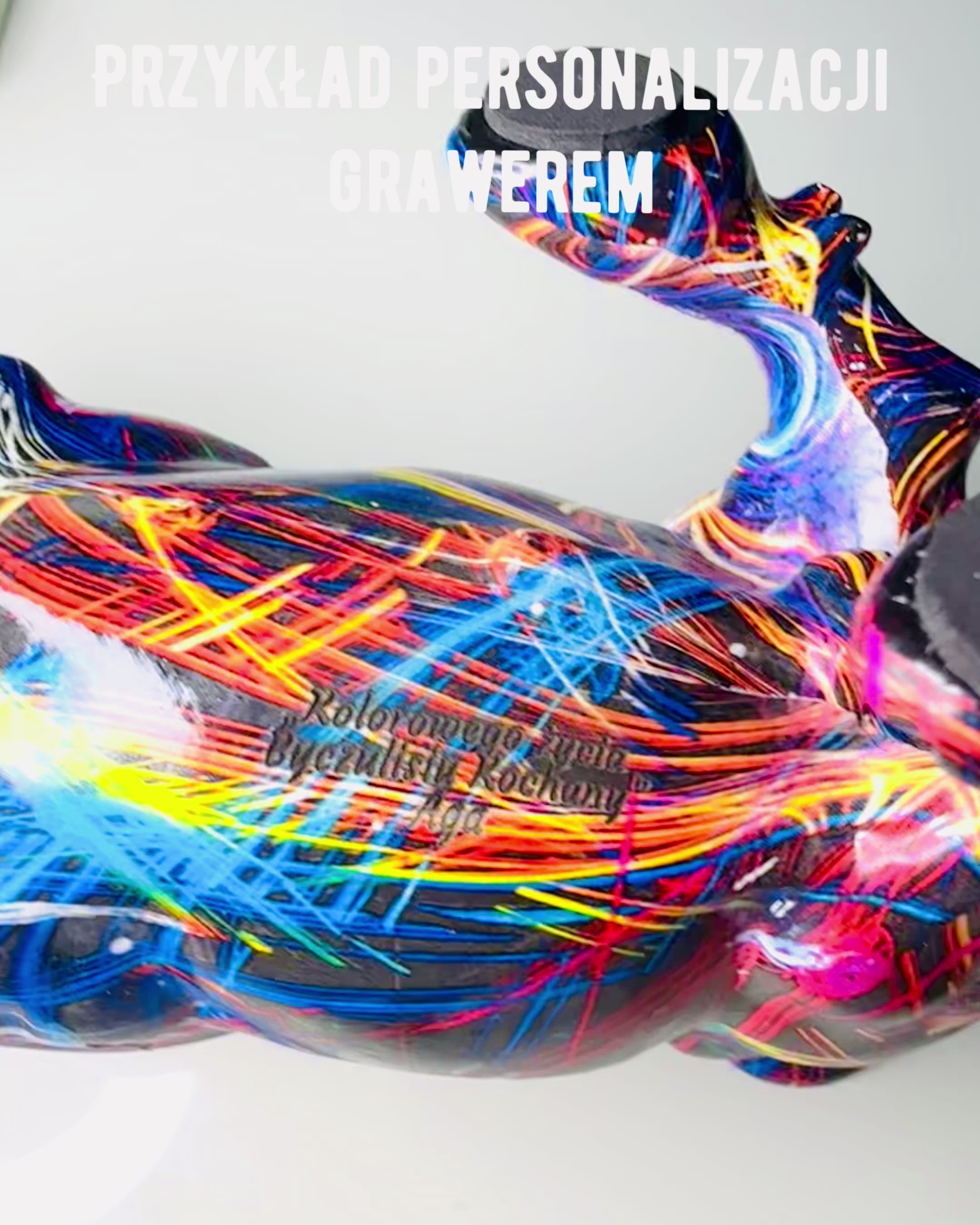 Decorative Bull Sculpture "BullArt" – Unique Art with Engraving Option - 4 Color Variants, for Personalized Gift