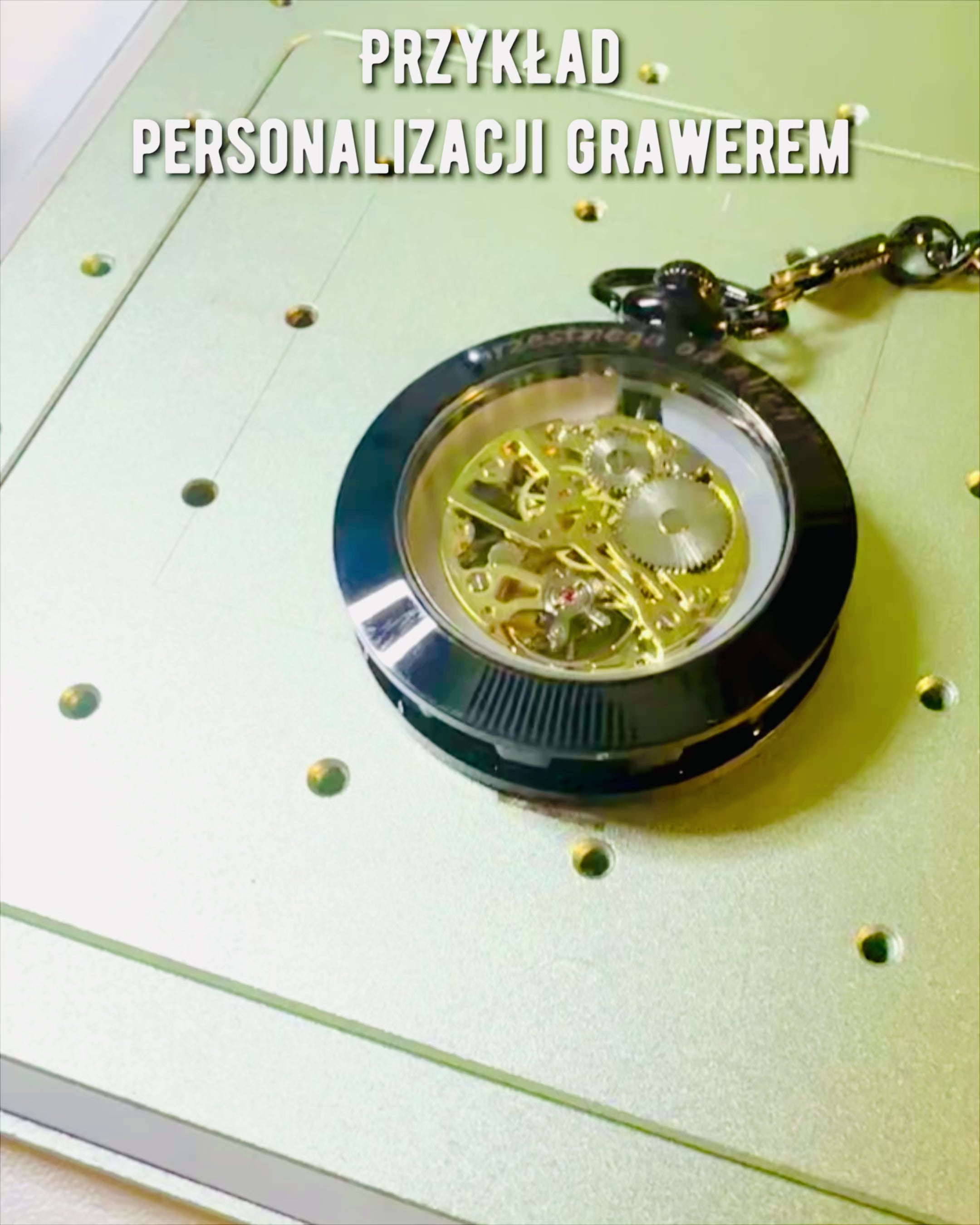 Mechanical Retro Style Pocket Watch, Waterproof, Semi-Automatic - Black Color - Perfect for a Gift, Engraving
