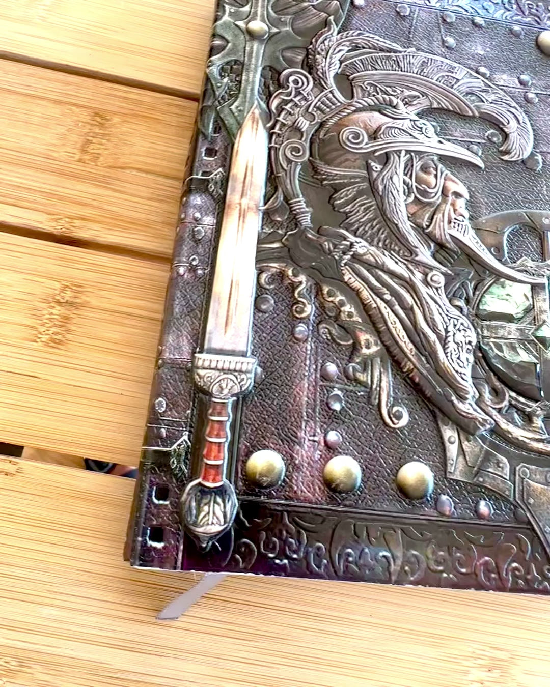 Chronicle of a Warrior Notebook with Knight Theme, notebook with customizable engraving as a gift