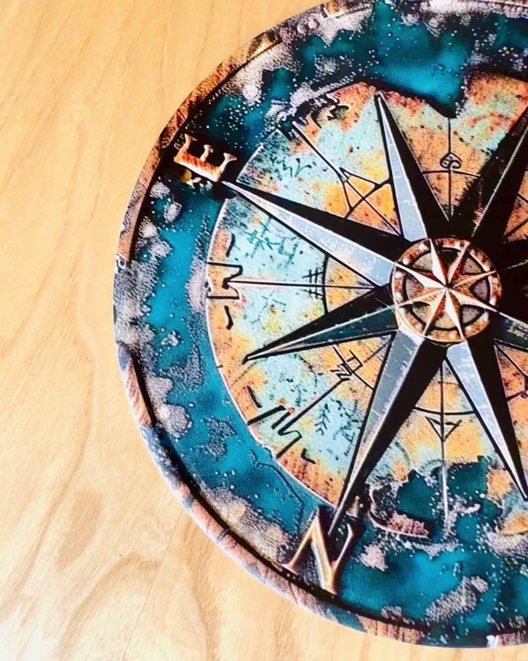 Marine compass, decorative pendant, necklace, personalization possible with engraving