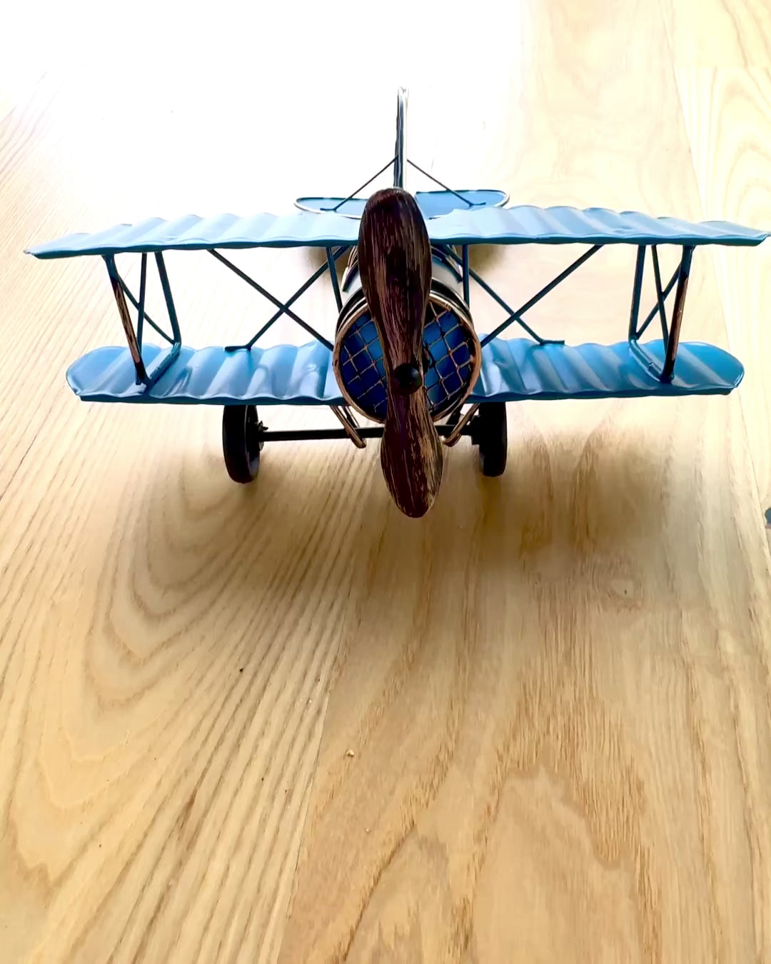 Metal model of the Blue Baron airplane – retro, as a gift, with engraving option