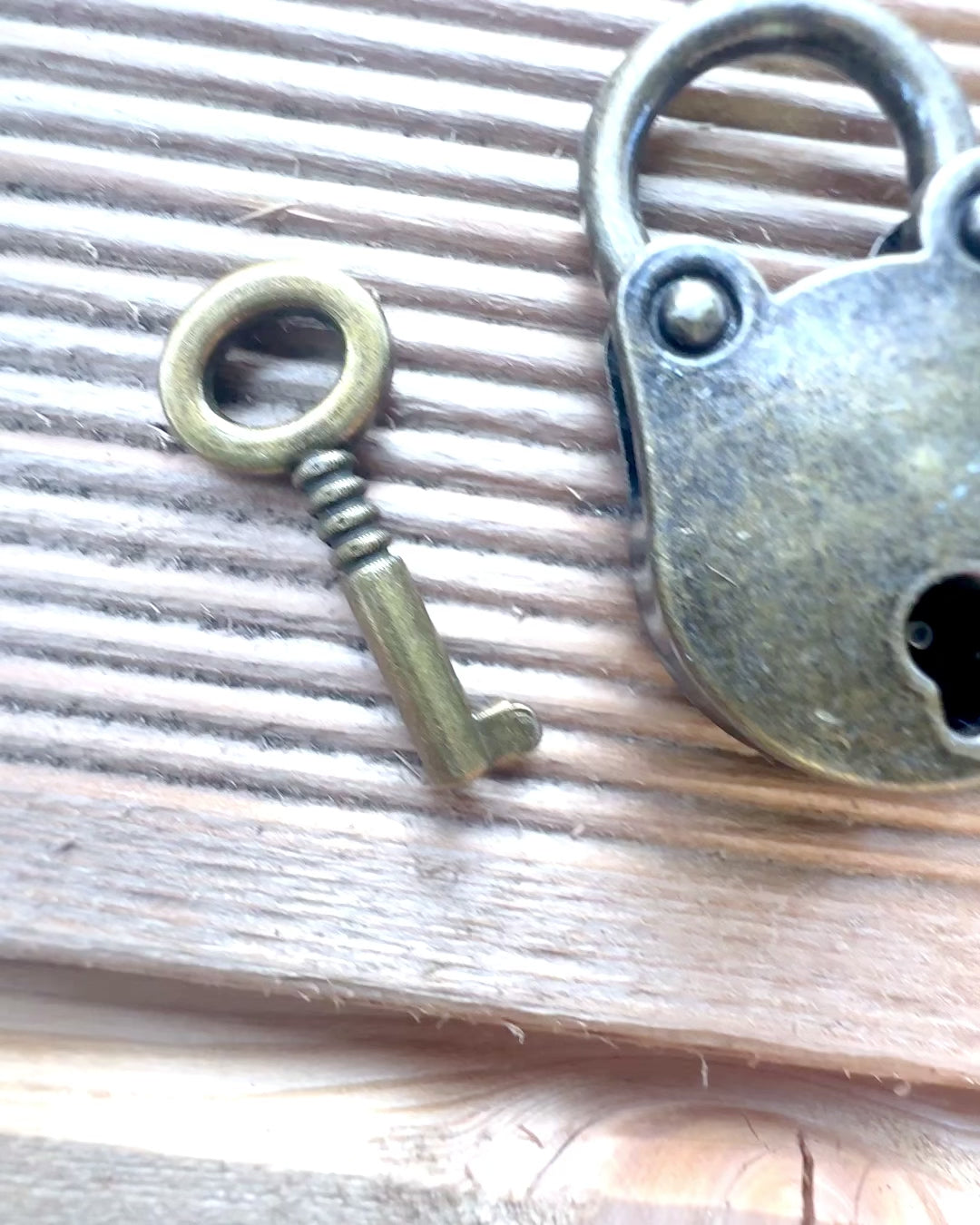 Miniature Love Padlocks - Set of 2 Engraved Retro Padlocks, personalization for a gift