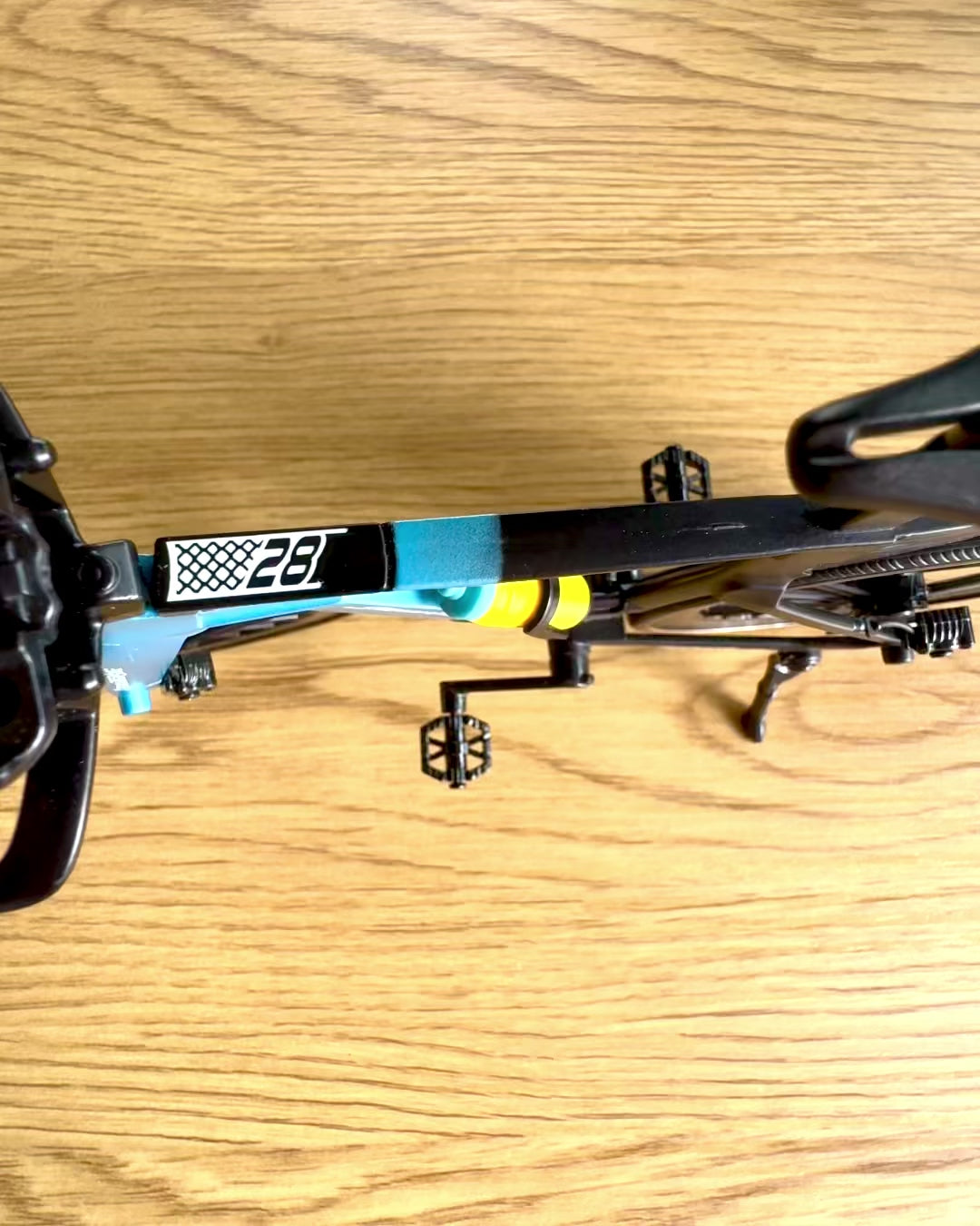 Miniature Triathlon Bicycle Model "SpeedStorm 1.2" personalization with engraving as a gift