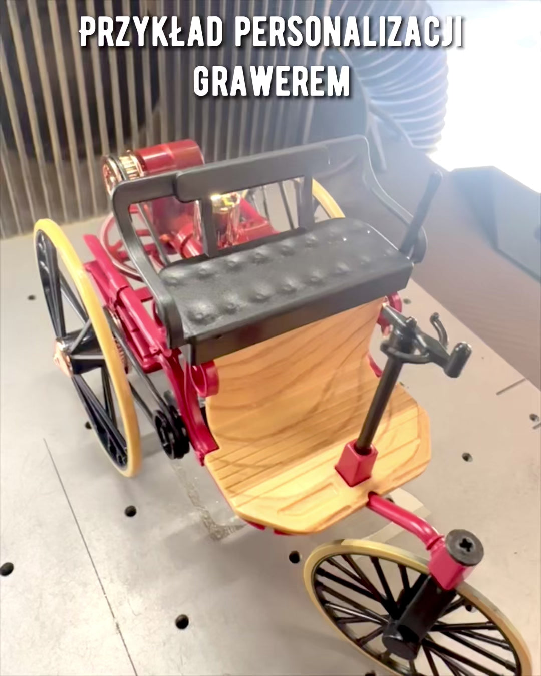 Retro Tricycle Benz Patent-Motorwagen - Collector's Model, personalization with engraving for a gift