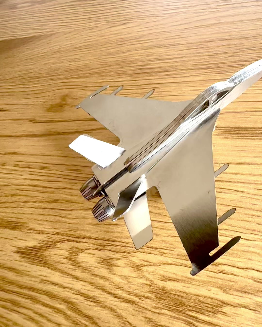Metal Model of the Fighter "SkyRaptor" – stainless steel, personalized engraving for a gift