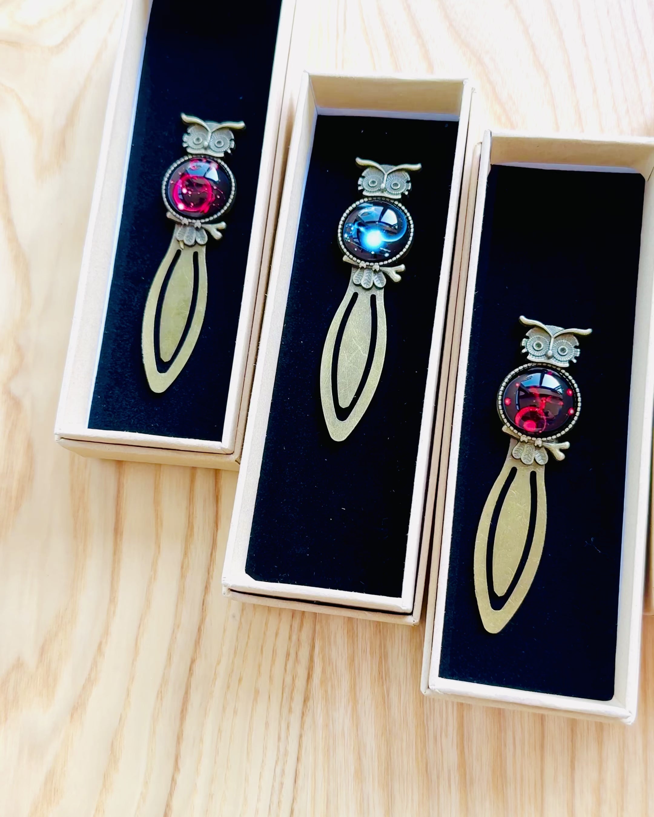 "Owl with Constellations" Bookmark - 12 Variants to Choose From, Customization with Engraving