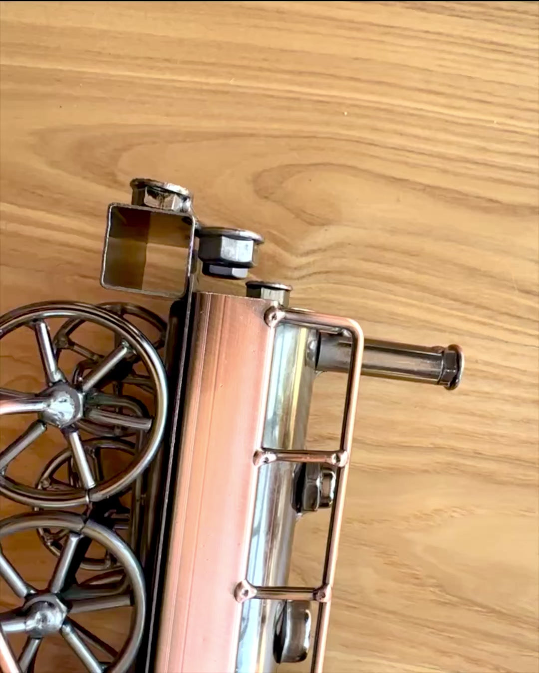 Iron Locomotive "Retro Express" – decoration, model, handmade with engraving option for a gift