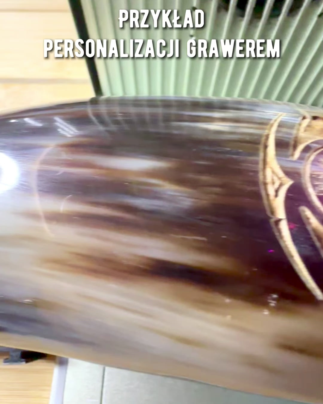 Horn Mug "Viking Valor" - Hand Engraved, Premium Quality - 4 Variants Available