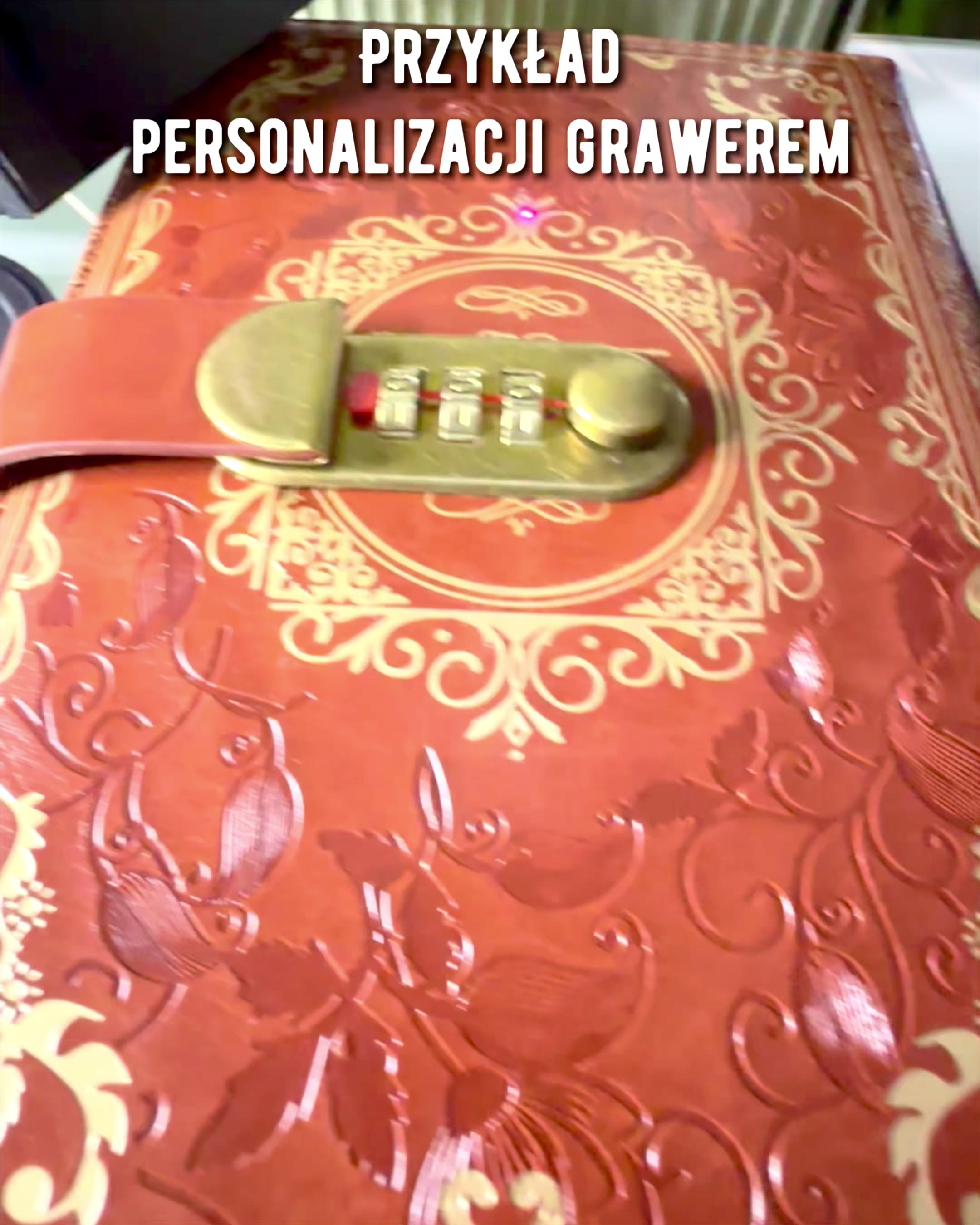 Exclusive Leather Notebook "Sekretnik" A5 with Combination Lock - personalization with engraving