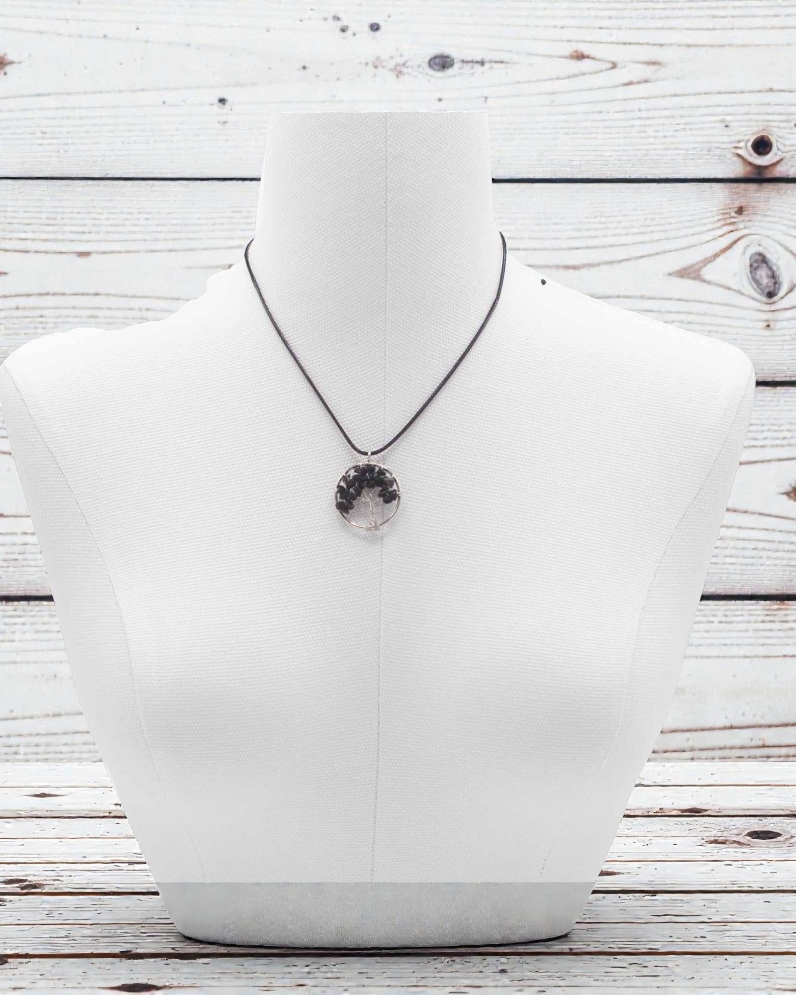 Tree of Life Necklace Strength and Protection – Black Agate