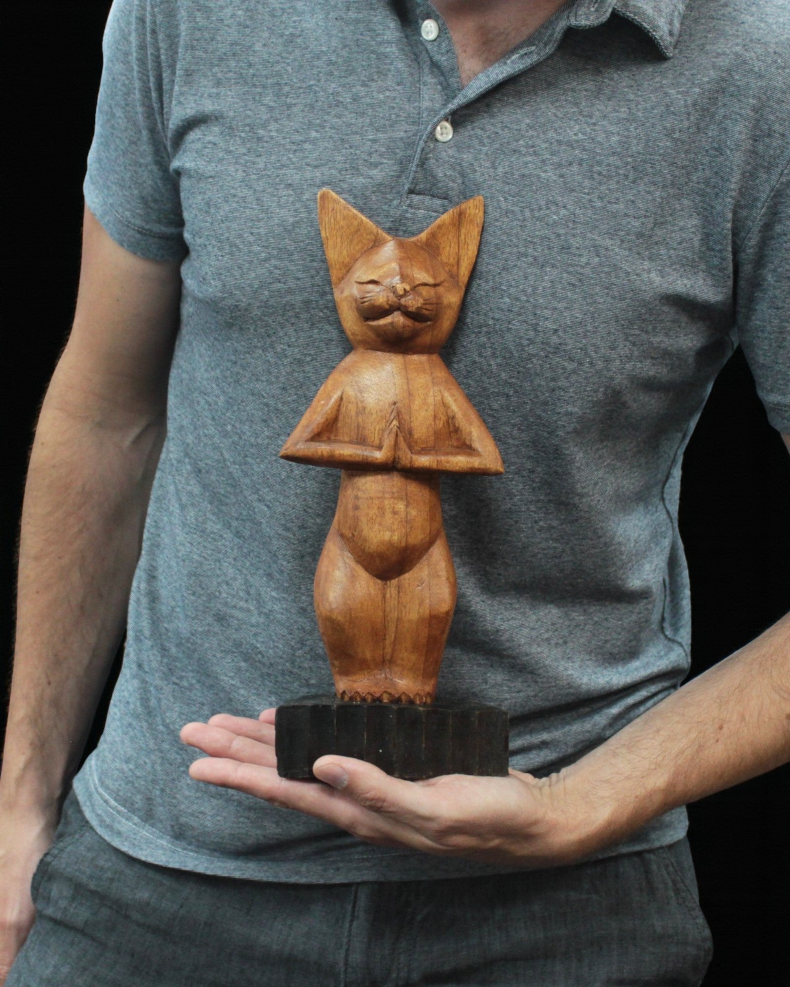 Cat Sculpture – Yoga 1 Standing Pose 30 cm