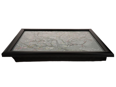 Laptop stand featuring V. van Gogh, Almond Blossom, gray, 30.5x40.5cm, customizable with engraving