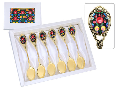 Kujawskie 24K Gold-Plated Spoons, Black