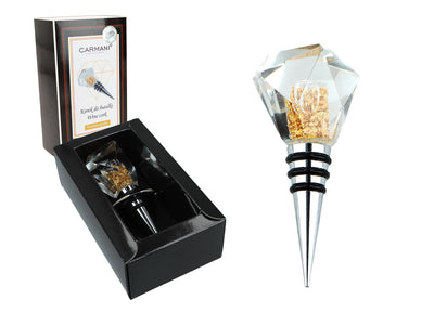 Bottle stopper with gold flecks, 10.5 cm long