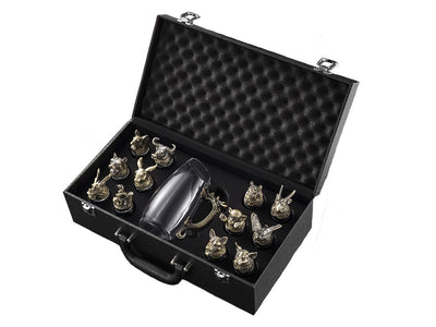 Set of 12 Shot Glasses 25ml + 250ml Pitcher, Customizable with Engraving