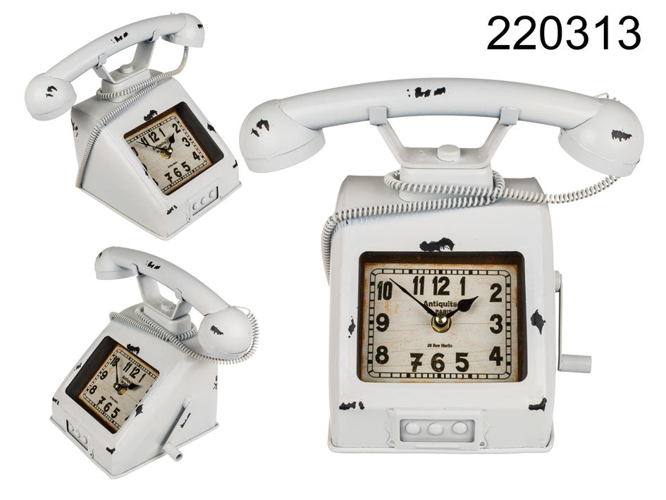 Retro telephone clock, customizable with engraving
