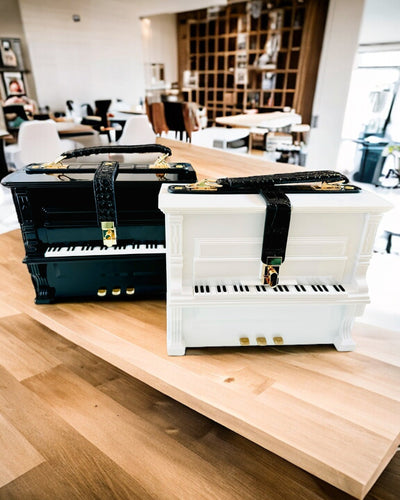 Ladies' Handbag “Elegant Piano” in Black and White Colors
