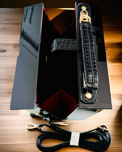 Ladies' Handbag “Elegant Piano” in Black and White Colors