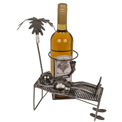 Bottle Holder Relaxing on the Beach, customizable with engraving