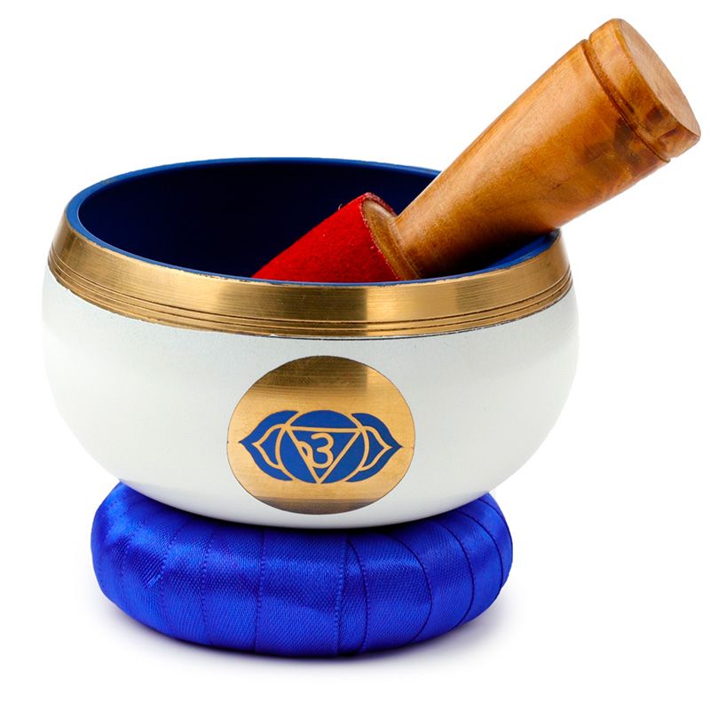 Singing bowl, blue bowl, customizable with engraving, diameter 10 cm, height 5 cm