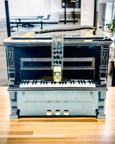 Ladies' Handbag “Elegant Piano” in Black and White Colors