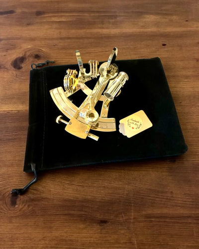 Artistic Sextant in Gold Color - Customization with Engraving Available