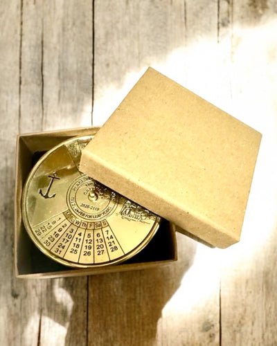 Calendar of Eternity Sea Sail – Brass 100-Year Calendar - possible engraving for a gift