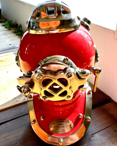 Deep Explorer's Helmet - Collector's Edition with Engraving Option, 35 cm, gift for firefighter or diver