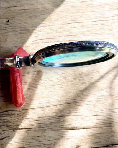 Brass Magnifying Glass Navigator 1941 with Leather Case – Handcrafted, Premium, personalization option for a gift