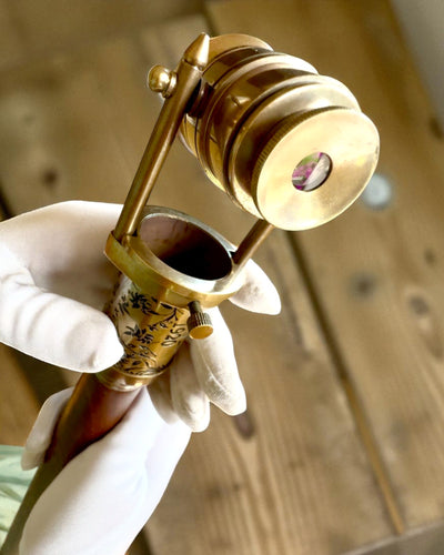 Navigator's Cane 2.0 with a compass and hidden telescope, customizable with engraving for a gift