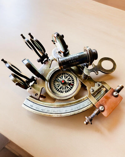 Sextant Premium with Antique Compass - personalization with engraving available