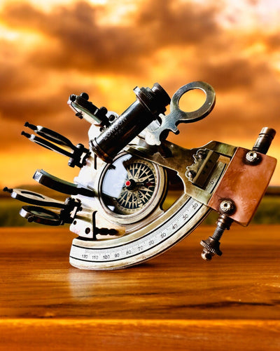 Sextant Premium with Antique Compass - personalization with engraving available