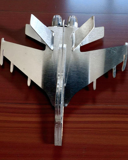 Metal Model of the Fighter "SkyRaptor" – stainless steel, personalized engraving for a gift