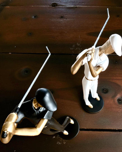Golfer Figurine "Swing Elegance", 24 cm in height, decorative with engraving option for a gift