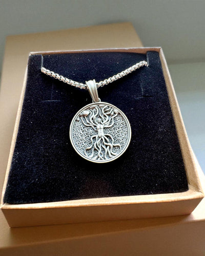 Tree of Life Amulet with Engraving Option - "Vitality of Nature" Necklace, Personalization