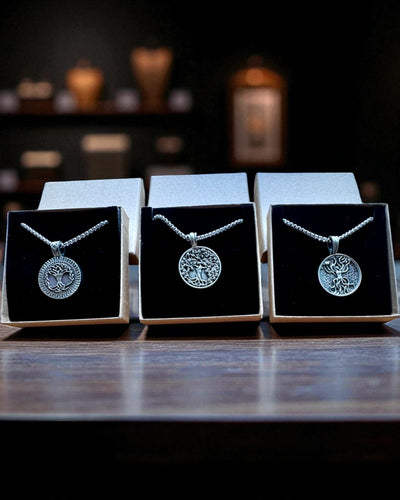 Tree of Life Amulet with Engraving Option - "Vitality of Nature" Necklace, Personalization