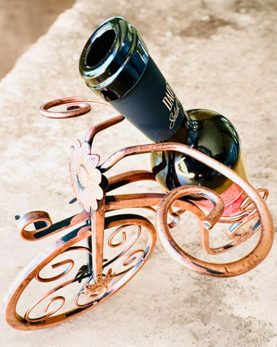 "WineCycle" Bicycle Wine Rack - customizable with engraving for a gift