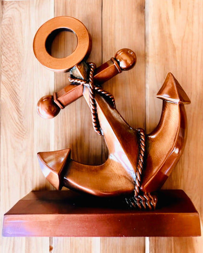 Decorative Aluminum Anchor - Elegant Decoration with Engraving Option - 3 Color Variants