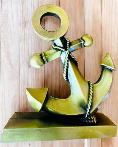 Decorative Aluminum Anchor - Elegant Decoration with Engraving Option - 3 Color Variants