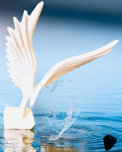 Elegant Angel Wings Figurine 15 cm high – "Winged Guardians", customizable with engraving for a gift, personalization, 2 color variants