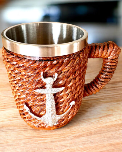 "Sea Treasure" – Stainless Steel Mug, Customizable with Engraving for a Gift