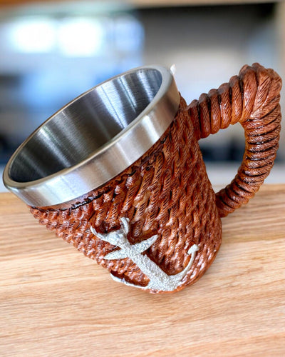 "Sea Treasure" – Stainless Steel Mug, Customizable with Engraving for a Gift