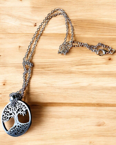 Stainless Steel "Tree of Life" Necklace - personalized engraving, 2 color variants