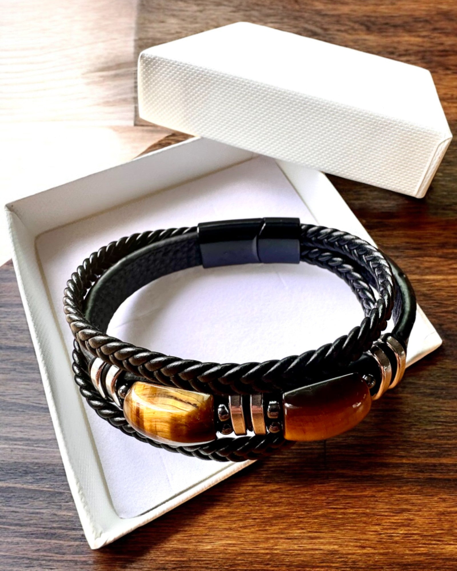 "Tiger's Eye" Bracelet with Personalization Option for Gift
