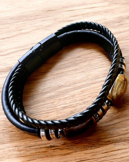 "Tiger's Eye" Bracelet with Personalization Option for Gift