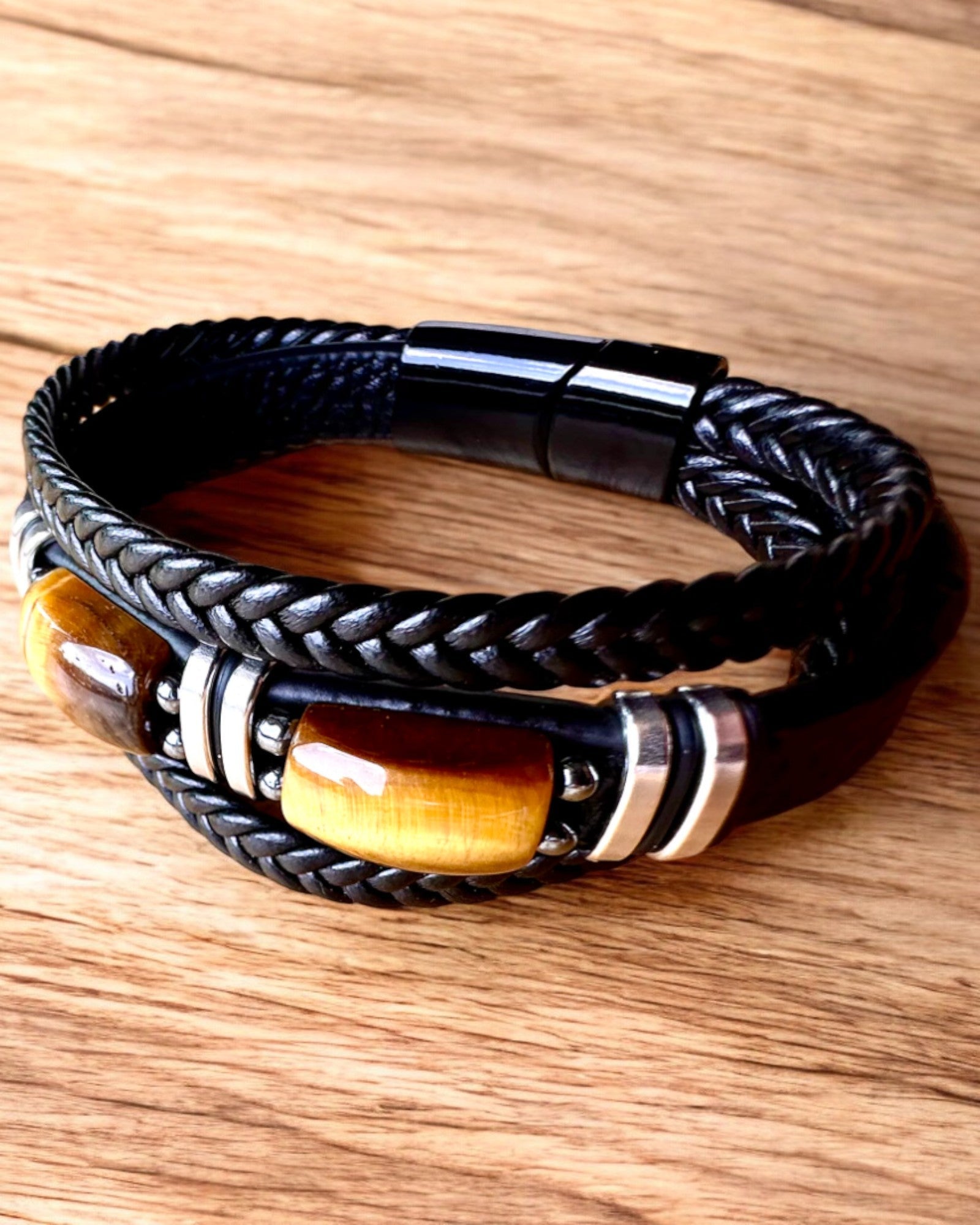 "Tiger's Eye" Bracelet with Personalization Option for Gift