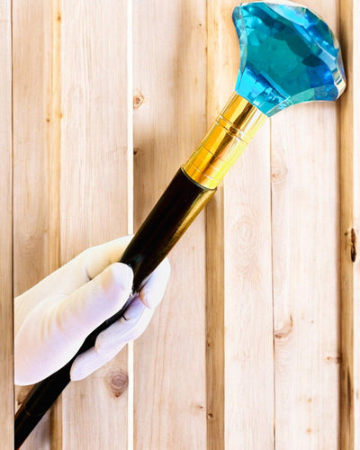 Walking Cane "Blue Diamond" - Handcrafted Wooden, Engraving Available