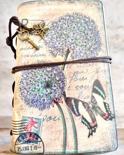 Vintage Memoire Notebook with personalized engraving - 3 designs to choose from, gift notebook