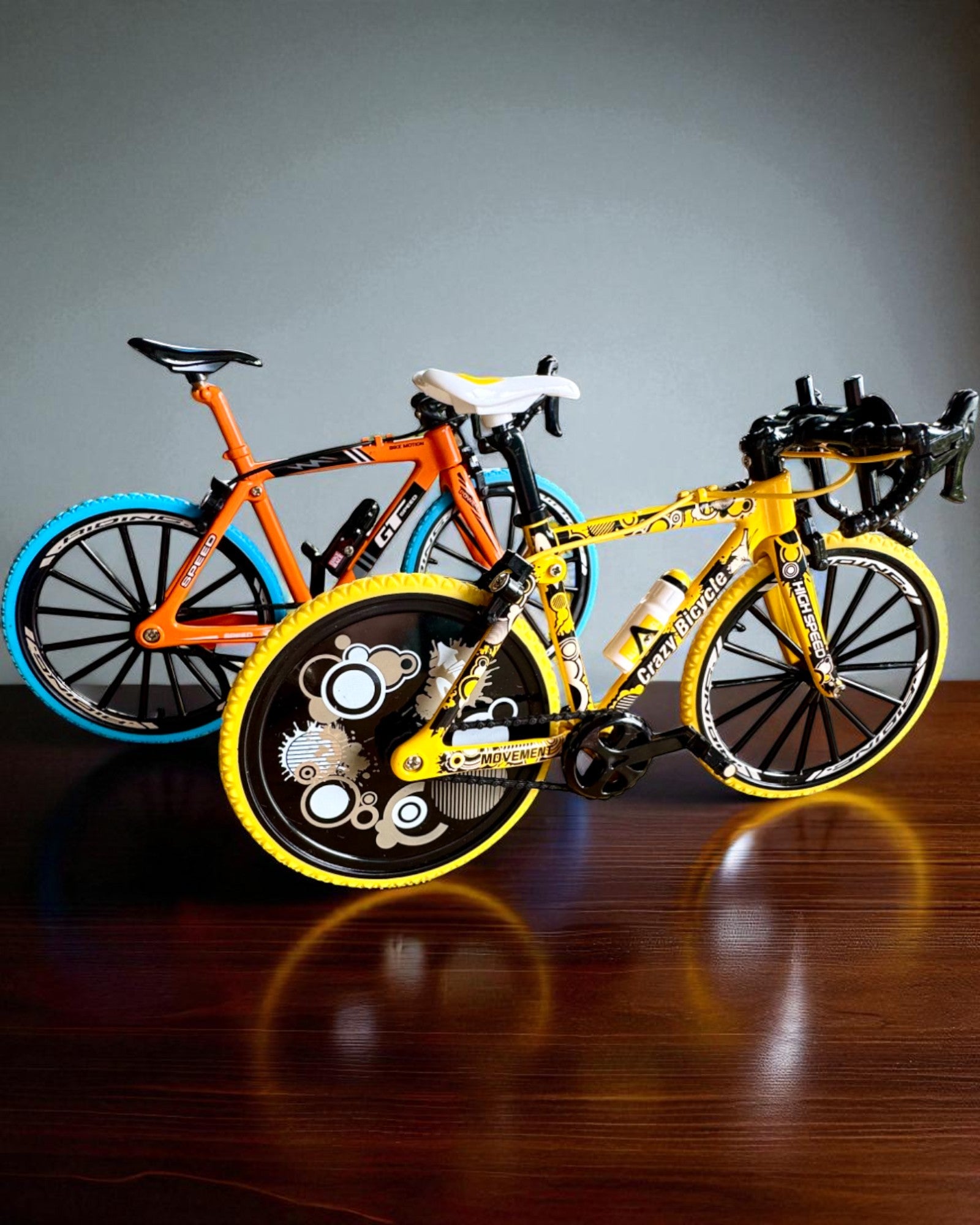 Miniature Metal Model Collectible Bicycle "Speed Rider 1.2" – personalization with engraving for a gift, 2 color variants